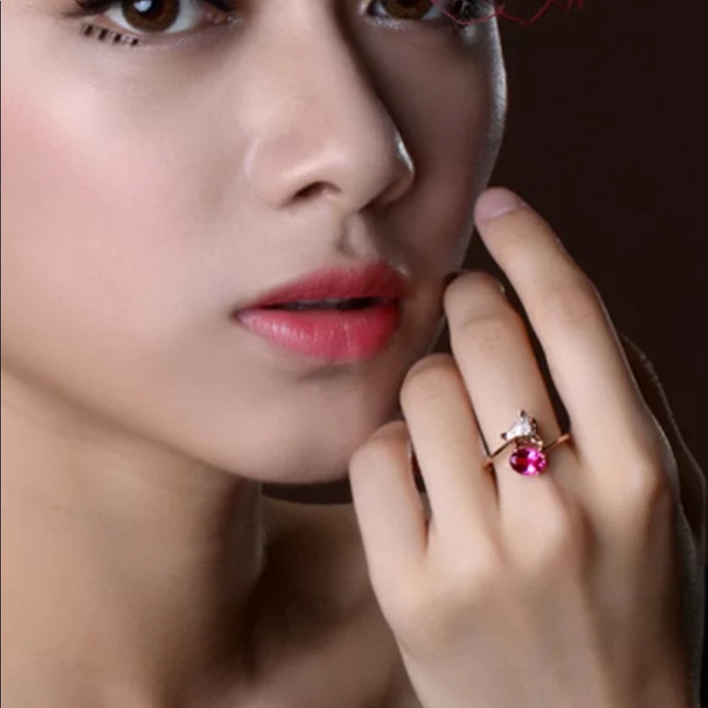 silver 925 open ring, adjustable, ROSE GOLD - Picture 4 of 4
